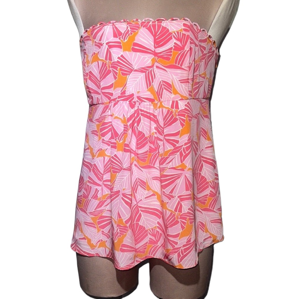 Lilly Pulitzer silk strapless top. Size 8